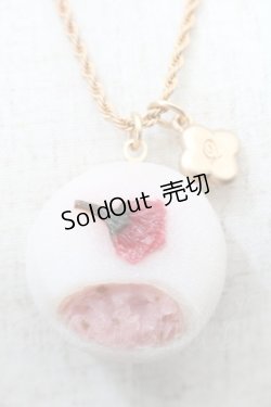 画像2: Q-pot. / 桜大福ネックレス  ピンク S-25-10-02-035-QP-AC-AS-ZS