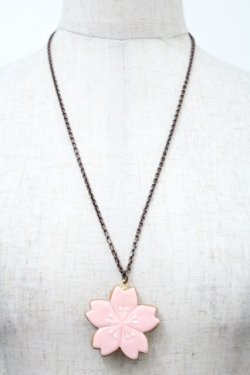 画像1: Q-pot. / 桜シュガークッキーネックレス  ピンク S-25-10-02-037-QP-AC-AS-ZS