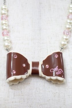 画像2: Angelic Pretty / ドリームリボンネックレス  ブラウン S-25-10-02-039-AP-AC-HR-ZS