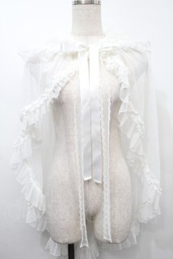 画像1: metamorphose / ドットチュールマント  白 S-25-10-02-041-ME-TO-HR-ZS