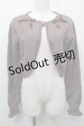 m petit by misako / リボンニットボレロ  ブラウン S-25-10-02-042-LO-TO-HR-ZS