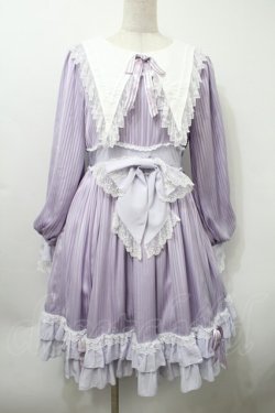 画像1: BABY,THE STARS SHINE BRIGHT / Little Kitten Luluna ストライプワンピース  ラベンダー S-25-10-02-052-BA-OP-HR-ZS