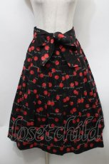 画像1: Jane Marple / Skipping cherries タックスカート  黒 S-25-10-02-056-JM-SK-AS-ZT538 (1)