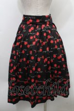 画像2: Jane Marple / Skipping cherries タックスカート  黒 S-25-10-02-056-JM-SK-AS-ZT538 (2)