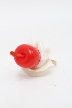 画像1: Q-pot. / チェリーホイップリング  白ｘ赤 S-25-10-03-001-QP-AC-AS-ZS