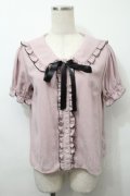 Ank Rouge / ビジューボタンブラウス  ピンク S-25-10-03-036-CA-BL-HR-ZS