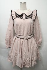 Secret Honey / 丸襟ワンピース  ピンク S-25-10-03-047-CA-OP-AS-ZT254