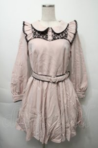 Secret Honey / 丸襟ワンピース  ピンク S-25-10-03-047-CA-OP-AS-ZT254