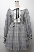 Ank Rouge / グレンチェックワンピース  グレー S-25-10-03-051-CA-OP-AS-ZS