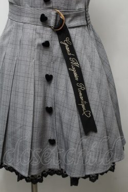 画像3: LIZ LISA / メッセージ刺繍プリーツジャンスカ  グレーｘ黒 S-25-10-03-053-LO-OP-AS-ZS