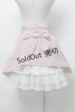 画像2: Secret Honey / バックリボン＆ティアードスカート  ピンクｘオフ S-25-10-03-057-CA-SK-HR-ZS
