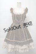 Angelic Pretty / ストライプフリルレースアップエンジェルジャンパースカート  ブラウン S-25-10-03-058-AP-OP-HR-ZS
