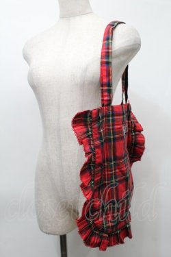 画像2: PINK HOUSE / クロスステッチロゴ刺繍入りチェックトート  赤 S-25-10-03-008-LO-BG-AS-ZS