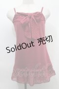 axes femme / ドビードットキャミワンピース  ワイン S-25-10-03-012-AX-OP-AS-ZS