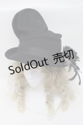 GRAMM / コサージュ付きレースハット  黒 S-25-10-03-002-HN-AC-HR-ZS