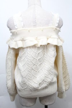 画像2: Ank Rouge / ハートボタンオフショルニット  キナリ S-25-10-03-017-CA-TO-HR-ZS