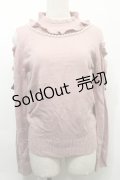 Ank Rouge / パールデザインニット  ピンク S-25-10-03-021-CA-TO-HR-ZS