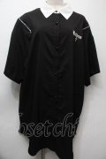 NOEMIE / 病みうさ襟付きTシャツ  黒 S-25-10-05-006-LO-TS-HR-ZS