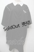 NOEMIE / 病みうさ襟付きTシャツ  黒 S-25-10-05-006-LO-TS-HR-ZS