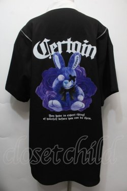 画像2: NOEMIE / 病みうさ襟付きTシャツ  黒 S-25-10-05-006-LO-TS-HR-ZS