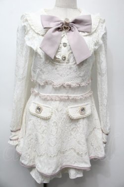 画像1: LIZ LISA / レースセットアップ  白ｘピンク S-25-10-05-008-LO-OP-AS-ZS
