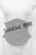 abilletage / レースデザインショートコルセット 4 黒ｘ青 S-25-10-05-002-GO-AC-AS-ZS
