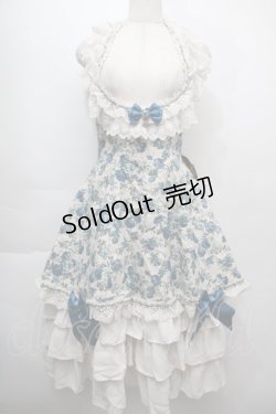 画像1: ALICE and the PIRATES / Mon favori champ de fleursジャンパースカート  ブルーｘアイボリー S-25-10-05-017-PA-OP-HR-ZS