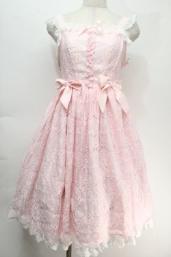 画像1: Angelic Pretty / Holy Lacy Dollジャンパースカート  ピンク S-25-10-05-028-AP-OP-AS-ZS