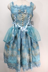 Angelic Pretty / Chandelier Holicジャンパースカート  サックス S-25-10-05-029-AP-OP-AS-ZS