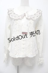PINK HOUSE / オリジナルクマレースブラウス  オフ S-25-10-05-004-LO-BL-AS-ZS