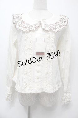 画像1: PINK HOUSE / オリジナルクマレースブラウス  オフ S-25-10-05-004-LO-BL-AS-ZS