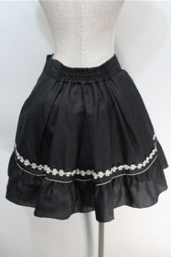 画像2: axes femme / お花レースタックスカート  黒 S-25-10-06-033-AX-SK-AS-ZS
