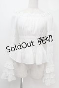 Millenoir / シフォンオフショルブラウス  白 S-25-10-06-1001-EL-BL-AS-ZS