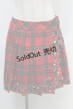 画像1: Lois CRAYON / チェックスカート  赤 S-25-10-06-1046-LO-SK-AS-ZS