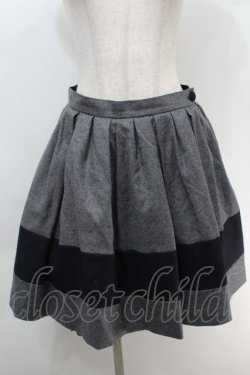 画像1: Lois CRAYON / ラインスカート  グレーｘ紺 S-25-10-06-1051-LO-SK-AS-ZS