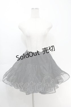 画像1: BABY,THE STARS SHINE BRIGHT / ふわふわボリュームショートパニエ  黒 S-25-10-06-1058-BA-SK-AS-ZS