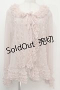 PINK HOUSE / ドットチュールオーバーブラウス  ピンク S-25-10-06-1011-LO-BL-AS-ZS