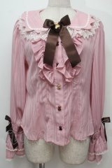 BABY,THE STARS SHINE BRIGHT / Fondant Chocolat Nounours Collectionブラウス  ピンク S-25-10-06-1014-BA-BL-AS-ZS