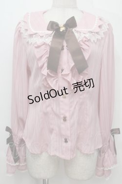 画像1: BABY,THE STARS SHINE BRIGHT / Fondant Chocolat Nounours Collectionブラウス  ピンク S-25-10-06-1014-BA-BL-AS-ZS