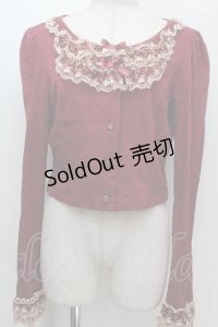 Innocent World / 小さな2つリボンのボレロ L ワイン S-25-10-06-1018-IW-TO-AS-ZS