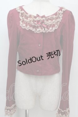 画像1: Innocent World / 小さな2つリボンのボレロ L ワイン S-25-10-06-1018-IW-TO-AS-ZS