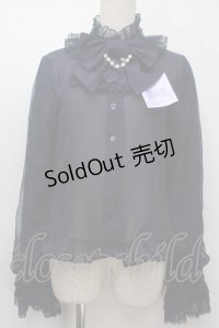 Angelic Pretty / Lacy夜会ブラウス  紺 S-25-10-06-1020-AP-BL-AS-ZS