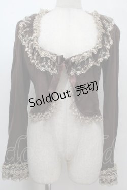 画像1: Innocent World / オリジナルレースミルフィーユチュールレースボレロ  ブラウン S-25-10-06-1022-IW-TO-AS-ZS