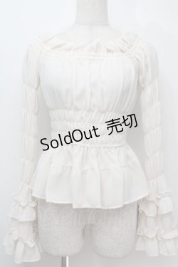 画像1: Millenoir / シフォンオフショルブラウス  オフ S-25-10-06-1003-EL-BL-AS-ZS