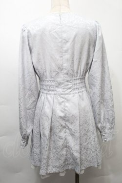画像2: Ank Rouge / ジャガードプリーツワンピース M サックス S-25-10-06-1028-CA-SK-HR-ZS