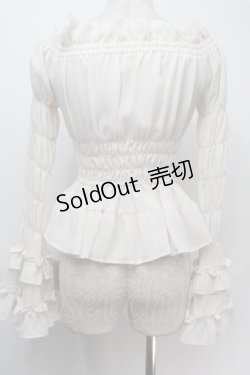 画像2: Millenoir / シフォンオフショルブラウス  オフ S-25-10-06-1003-EL-BL-AS-ZS