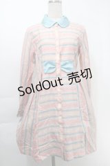 Emily Temple cute / ボーダーワンピース  ピンク S-25-10-06-1032-ET-OP-AS-ZS