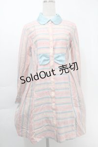 Emily Temple cute / ボーダーワンピース  ピンク S-25-10-06-1032-ET-OP-AS-ZS