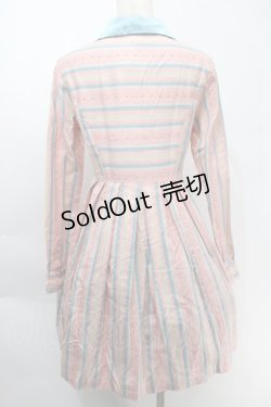 画像2: Emily Temple cute / ボーダーワンピース  ピンク S-25-10-06-1032-ET-OP-AS-ZS
