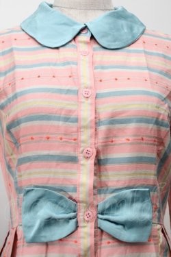画像3: Emily Temple cute / ボーダーワンピース  ピンク S-25-10-06-1032-ET-OP-AS-ZS